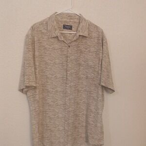 Van Heusen Tan Casual Button Down Shirt Relaxed Fit